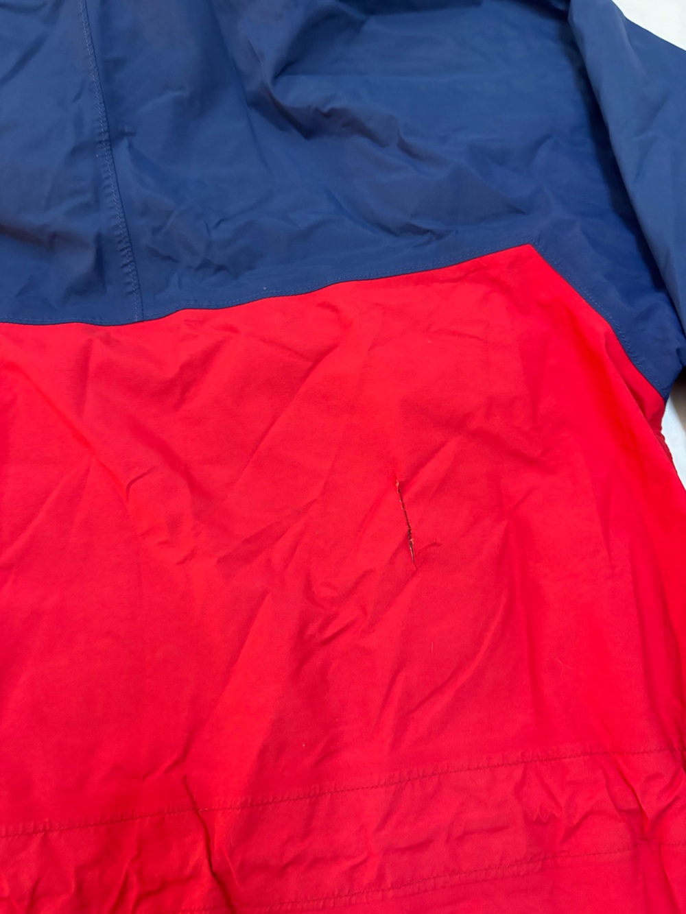Vintage MEC 90s GoreTex Shell Colourblock Parka Jacket Mens M/L Gorpcore Red - Picture 16 of 16